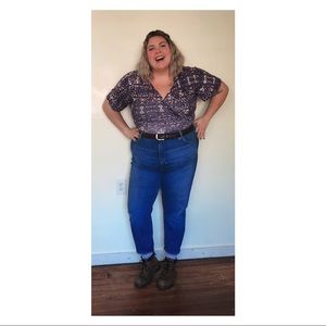 Plus size purple wrap top